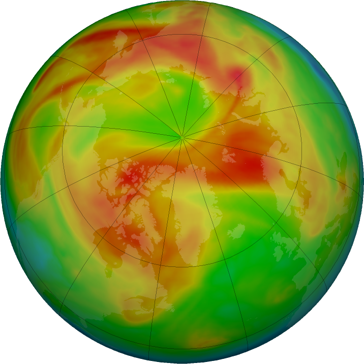 Arctic ozone map for 18 April 2017